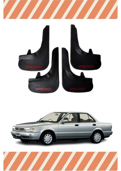 Nissan Sunny Racing Yazılı 4'lü Tozluk Çamurluk Paçalık