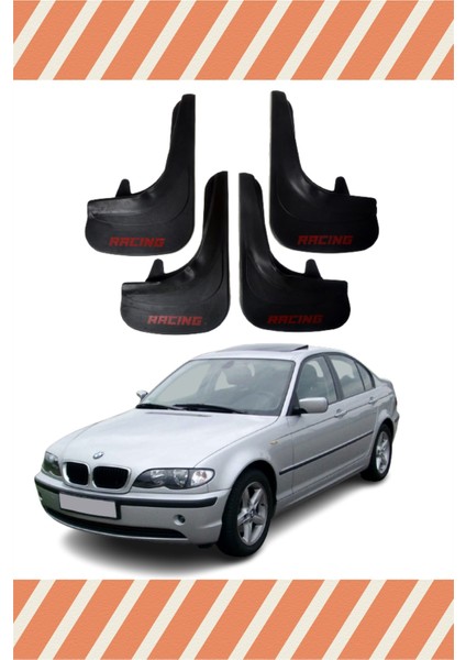Bmw E46 Racing Yazılı 4'lü Tozluk Çamurluk Paçalık