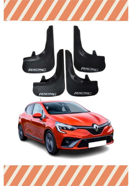 Renault Clio 5 Hb 2019-2021 Racing Yazılı 4'lü Tozluk Çamurluk Paçalık
