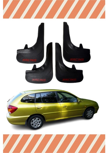 Kia Rio Stw 2003-2005 Racing Yazılı 4'lü Tozluk Çamurluk Paçalık