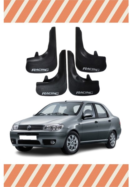 Fiat Albea Sd Tüm Kasalar Racing Yazılı 4'lü Tozluk Çamurluk Paçalık