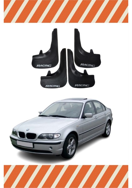 Bmw E46 Racing Yazılı 4'lü Tozluk Çamurluk Paçalık