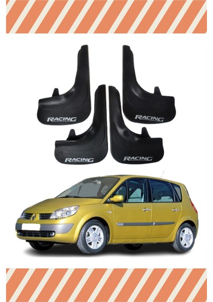 Renault Scenic Tüm Kasalar Racing Yazılı 4'lü Tozluk Çamurluk Paçalık