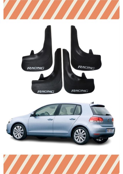 Volswagen Golf 6 Racing Yazılı 4'lü Tozluk Çamurluk Paçalık