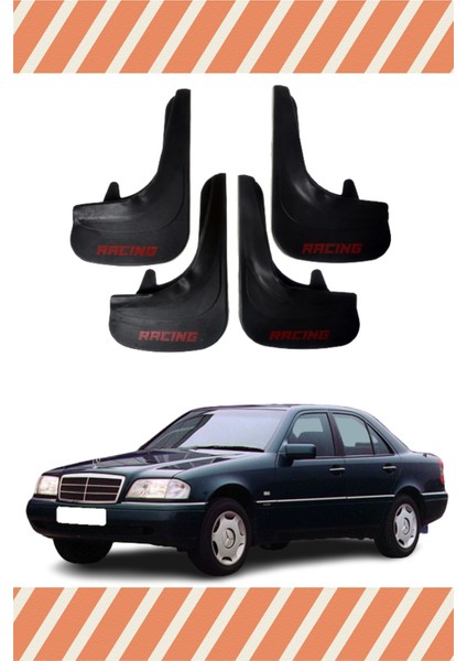 Mercedes C Racing Yazılı 4'lü Tozluk Çamurluk Paçalık