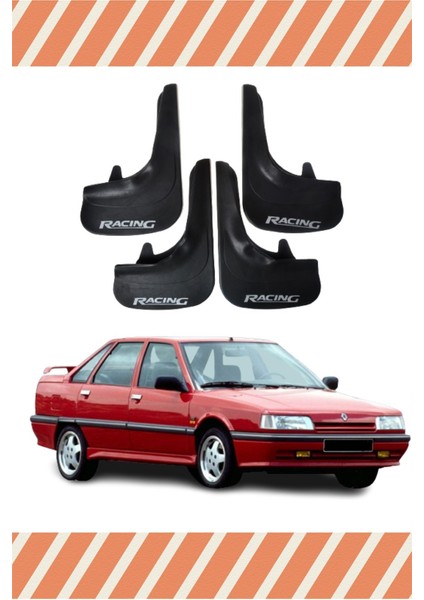Renault R 21 Tüm Kasalar Racing Yazılı 4'lü Tozluk Çamurluk Paçalık