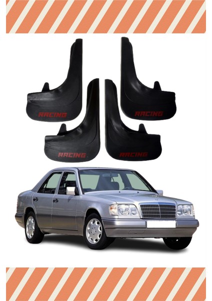 Mercedes 200E Racing Yazılı 4'lü Tozluk Çamurluk Paçalık
