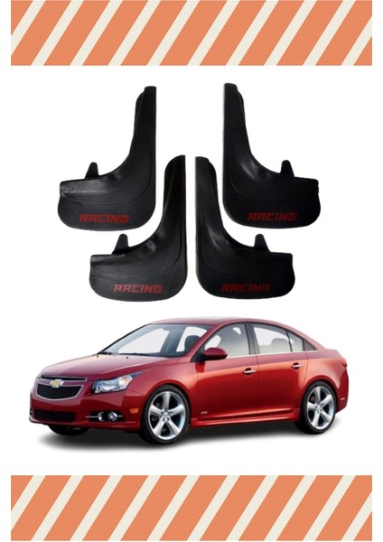 Chevrolet Cruze Sedan Racing Yazılı 4'lü Tozluk Çamurluk Paçalık