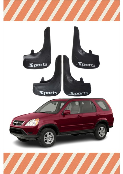 Honda Cr-V 2002-2007 Sports Yazılı 4'lü Tozluk Çamurluk Paçalık