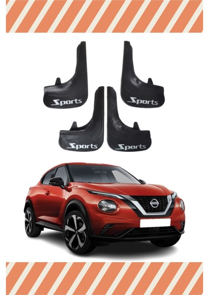 Nissan Juke Sports Yazılı 4'lü Tozluk Çamurluk Paçalık