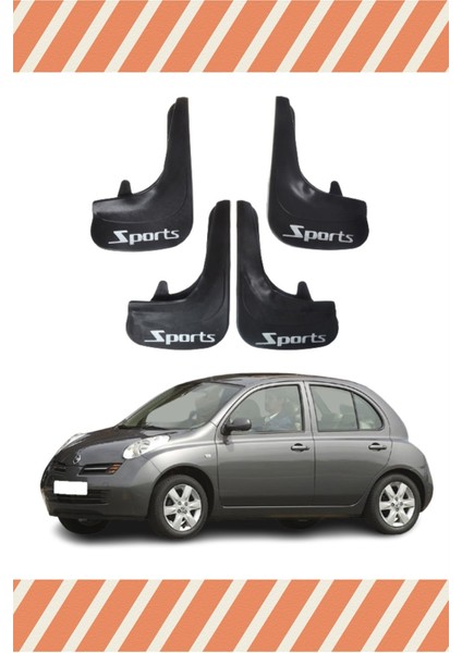 Nissan Micra Sports Yazılı 4'lü Tozluk Çamurluk Paçalık