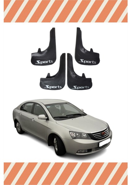 Geely Emgrand Sports Yazılı 4'lü Tozluk Çamurluk Paçalık