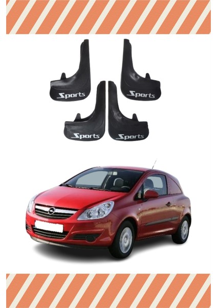 Opel Corsa Van 2007-2014 Sports Yazılı 4'lü Tozluk Çamurluk Paçalık