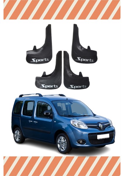 Renault Kangoo Sports Yazılı 4'lü Tozluk Çamurluk Paçalık