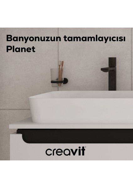 Planet Diş Fırçalık Mat Siyah