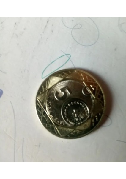 Gerçek Beş Türk Lira Madeni Hatıra Para Cumhuriyet Kuruluş 100. Yıl Özel 1 Adet modelleri