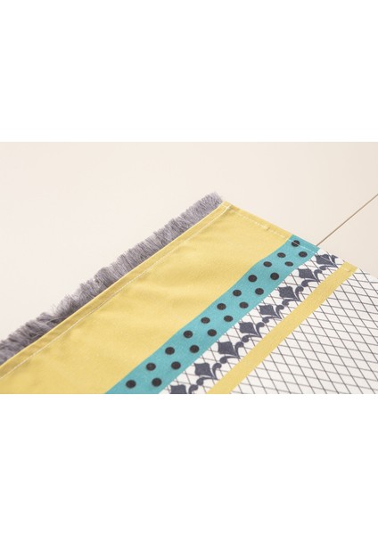 Şerit Püskül Detay Pamuk-Keten Runner 45 x 140 cm Krem-Hardal fiyatları