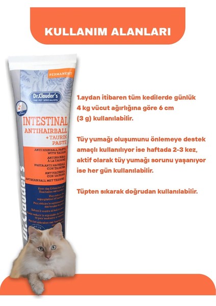 Intestinal Anti Hairball Tüy Yumağı Kontrol Kedi Macunu 100 gr