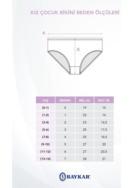Genç Kız Çocuk Pamuklu Likralı Bikini Kesim Düz Basic Külot 6'lı Paket 5005 Beyaz