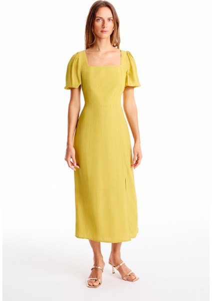 Fistik Dears Regular Fit Midi Boy Elbise
