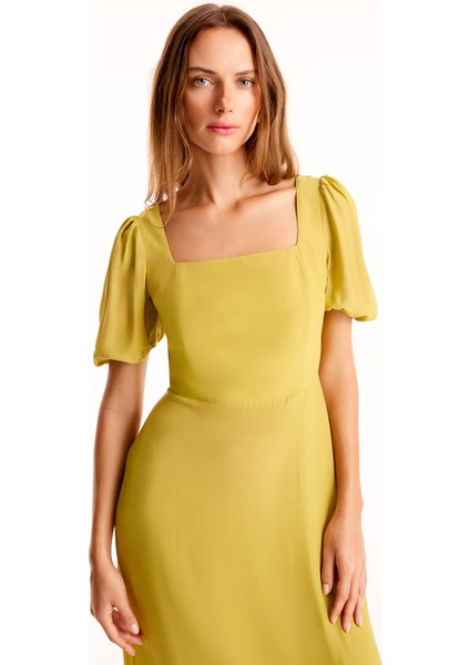 Fistik Dears Regular Fit Midi Boy Elbise