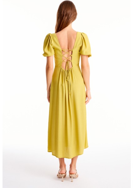 Fistik Dears Regular Fit Midi Boy Elbise