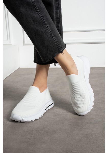Beyaz Triko Günlük Kadın Sneaker fırsatları