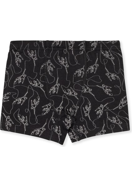 Erkek Çocuk Pamuklu Likralı Baskılı Boxer 3'lü Paket 3518 Renkli fırsatları