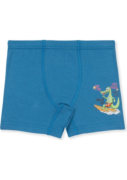 Erkek Çocuk Pamuklu Baskılı Rahat Kesim Likralı Boxer 3'lü Paket 3508 Renkli modelleri