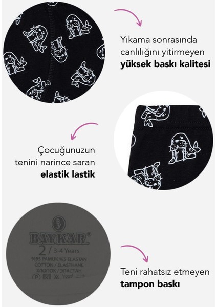 Erkek Çocuk Pamuklu Baskılı Rahat Kesim Likralı Boxer 3'lü Paket 3532 Siyah indirimleri