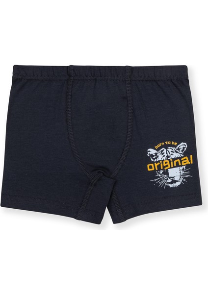 Erkek Çocuk Pamuklu Baskılı Rahat Kesim Likralı Boxer 3'lü Paket 3510 Renkli modelleri