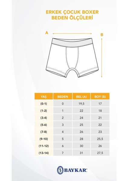 Erkek Çocuk Pamuklu Likralı Renkli Baskılı Boxer 3'lü Paket 3512 Renkli indirimleri