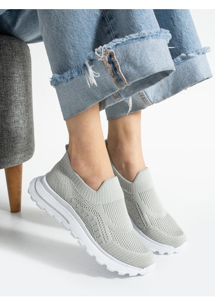 Gri Triko Günlük Kadın Sneaker
