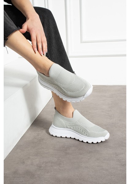 Gri Triko Günlük Kadın Sneaker