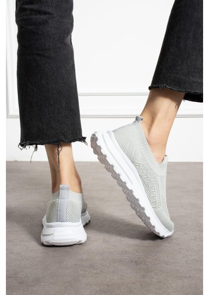 Gri Triko Günlük Kadın Sneaker