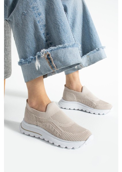 Bej Triko Günlük Kadın Sneaker fiyatları