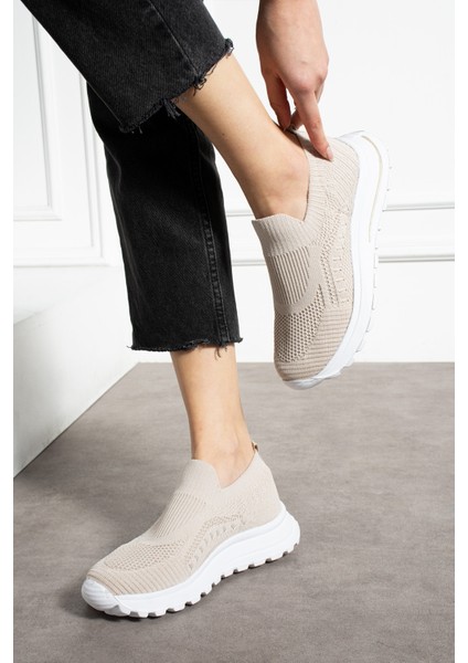 Bej Triko Günlük Kadın Sneaker fırsatları