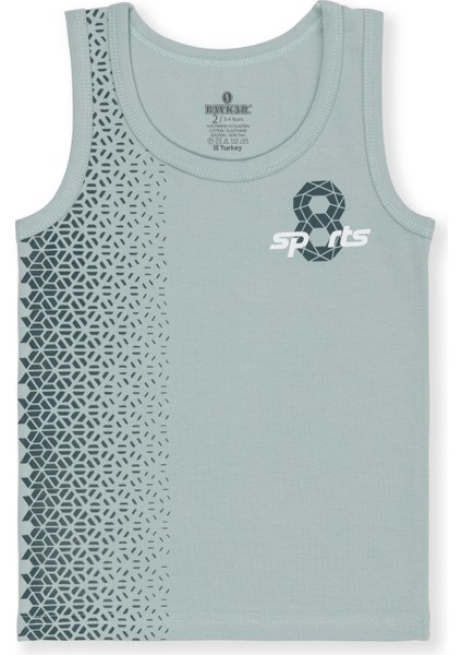 Erkek Çocuk Pamuklu Likralı Bisiklet Yaka Baskılı Klasik Kalın Askılı Atlet Boxer Takım Tekli 2926 Yeşil fiyatları