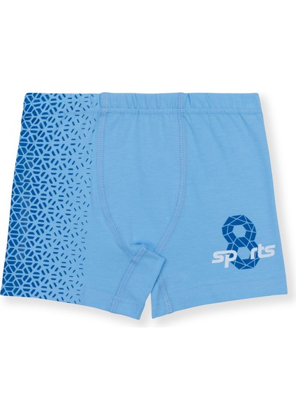 Erkek Çocuk Pamuklu Likralı Bisiklet Yaka Baskılı Klasik Kalın Askılı Atlet Boxer Takım Tekli 2926 Mavi modelleri