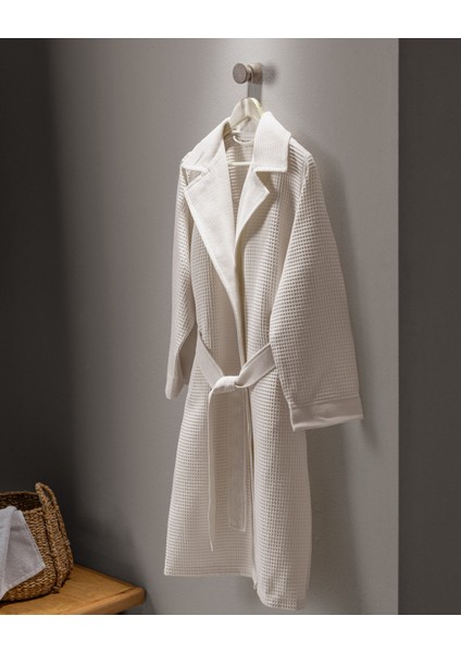 Blois %100 Pamuk Unisex Bornoz - Bej