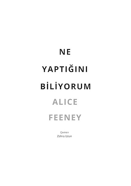 Ne Yaptığını Biliyorum - Alice Feeney