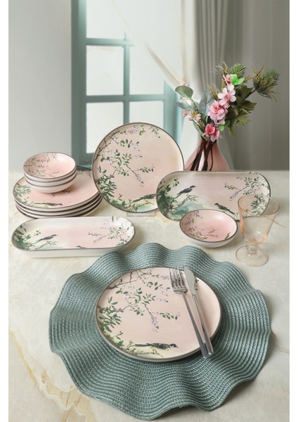 Pink Woods Kahvaltı Takımı 12 Parça 6 Kişilik 22639-41 modelleri