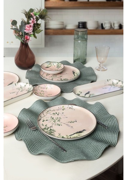 Pink Woods Kahvaltı Takımı 12 Parça 6 Kişilik 22639-41 fırsatları