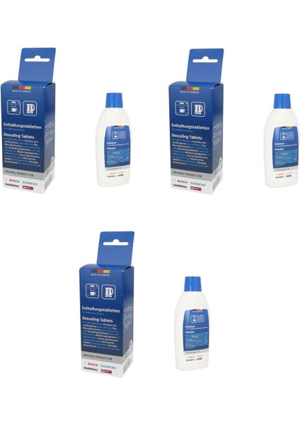 Otomatik Kahve Makineleri Su Isıtıcıları ve Buharlı Fırınlar Için Kireç Çözücü 3 Lü