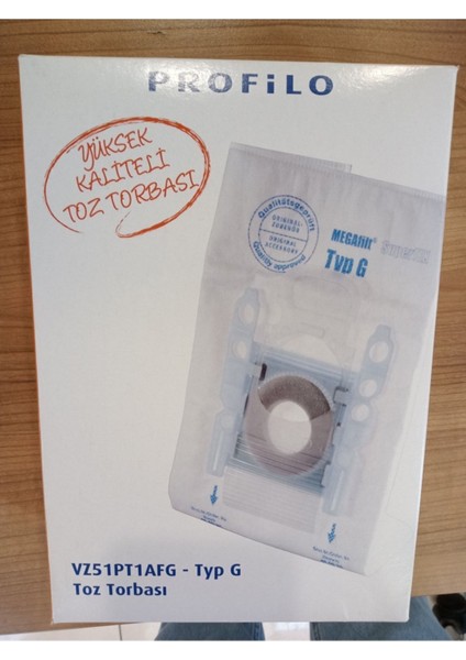 G Tipi Süpurge Torbası 461746 Alerjenleri Hapseden Yüksek Kalite Aksesuar