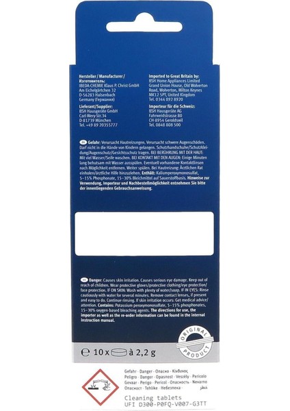 Tam Otomatik Kahve Makineleri Için Temizleme Tabletleri Toplam 8 Kutu, Tablet 10'lu fiyatları