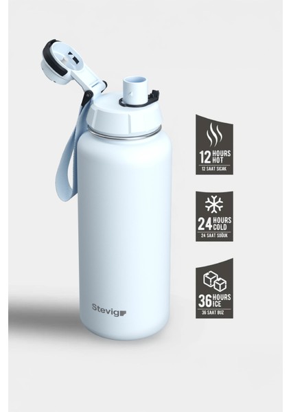 1 Hand Leak-Proof Sızdırmaz Çelik Termos 1000 Ml Ice Melt St-216 fiyatları