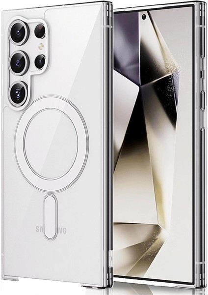 Samsung Galaxy S25 Ultra Kılıf Şeffaf Lansman Magsafe Wireless Şarj Özellikli Orjin Kapak
