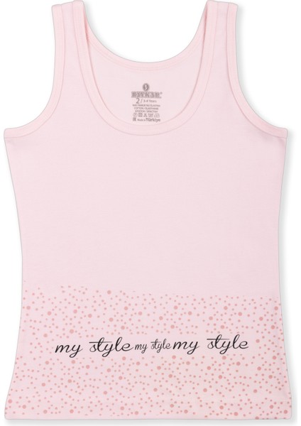 Kız Çocuk Pamuklu Likralı Renkli Yazı Baskılı Klasik Kalın Askılı Atlet Boxer Takım Tekli 4906 Pembe fiyatları