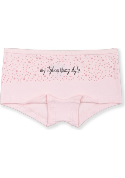 Kız Çocuk Pamuklu Likralı Renkli Yazı Baskılı Klasik Kalın Askılı Atlet Boxer Takım Tekli 4906 Pembe modelleri